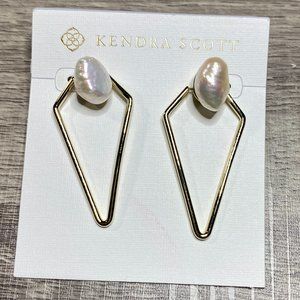 Kendra Scott Demi Open Frame White Baroque Freshwater Cultured Pearl